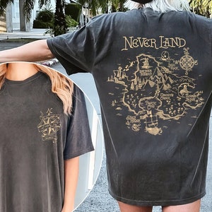 Disney Neverland Shirt, Neverland Map Shirt, Peter Pan Shirt, Tinker Bell Shirt, Darling Flight Neverland Shirt