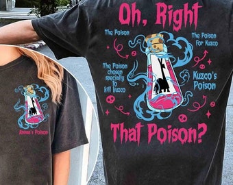 Gepersonaliseerde Kuzco's Poison Yzma'S extract van lama shirt, shirt Disney Emperor's New Groove, shirt Kronk & Yzma, shirt Disney Poison, shirt Disney Poison
