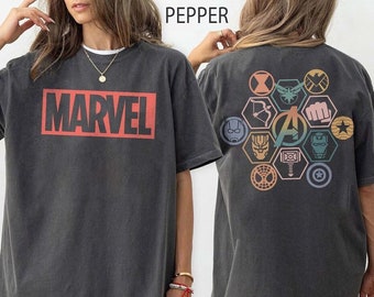 Vintage Avengers Logo Comfort Color Shirt, Marvel Shirt, Avengers Assemble Shirt, Captain America Shirt, Superhero Shirt
