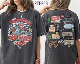 Camisa vintage de Disney Pixar Disney Car, camisa 95 Lightning Mcqueen, camiseta Radiator Springs, camisa Rusteze Cars, camisa de película Cars, camiseta Cars Land