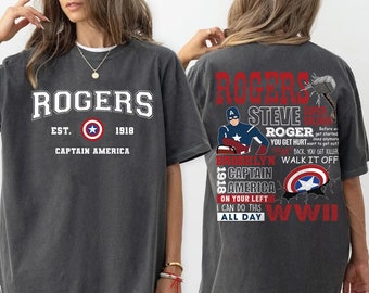 chemise vintage Steve Rogers, chemise Rogers est 1918, chemise Captain America, chemise Avengers Assemble