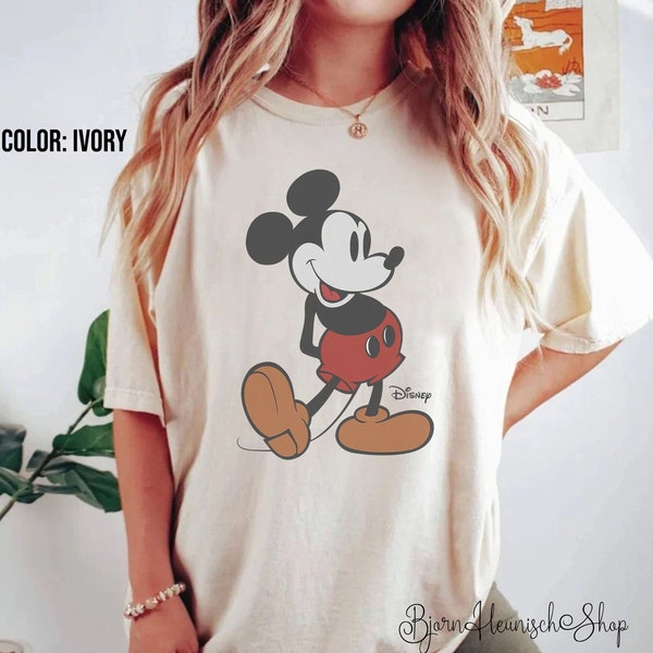 Classic Mickey Mouse Comfort Colors Shirt, Mickey Mouse Shirt, Disneyland Mickey, Disney Shirt, Retro Mickey Shirt, Simple Mickey Shirt