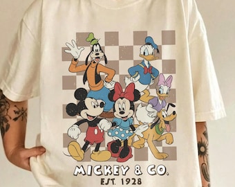 Vintage Mickey & Co 1928 Comfort Colors Shirt, Disneyland Tee, Disneyworld Shirt, Mickey And Friends Family Shirt, Disney Vacation Shirt
