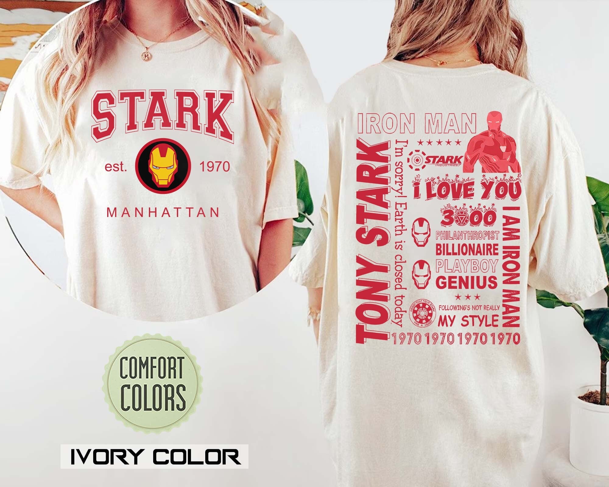 Tony starks t shirt - Etsy México, image size:2000x1600