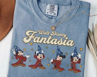 Comfort Color Walt Disney Fantasia Mickey Shirt, Vintage Fantasia Mickey Shirt, Mickey Sorcerer Tee, Disneyland Family Matching Shirt