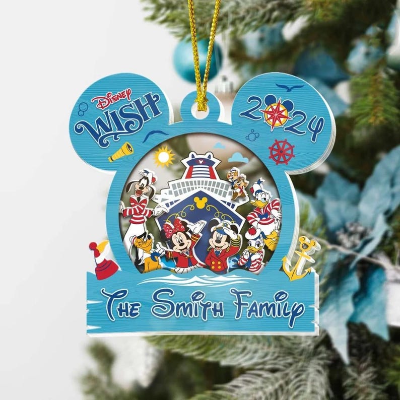 Personalized Disney Cruise Ornament, Disney Cruise Very Merry Time