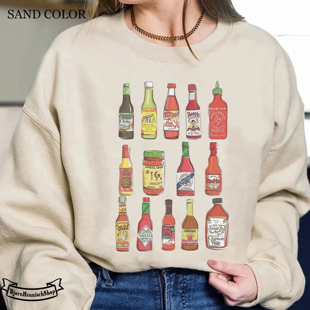 Vintage Hot Sauce Sweatshirt, Hot Sauce Hoodie, Hot Sauce Crewneck
