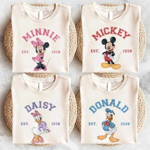 Vintage Disney Character Shirt, Mickey Minnie Daisy Donald Shirt, Classic Disney Tee, Disney Family Vacation Shirt, Disney World Trip Tee
