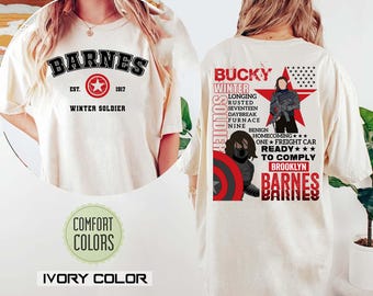 Camiseta de Bucky Barnes, camiseta de Barnes 1917, camiseta del Soldado de Invierno, camiseta de los Vengadores, camiseta de superhéroe, camiseta del Capitán, camiseta de Los Vengadores Unidos
