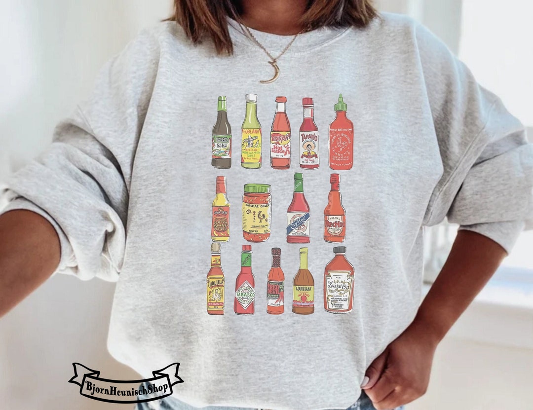 Vintage Hot Sauce Sweatshirt Hot Sauce Hoodie Hot Sauce Etsy