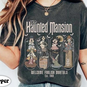 Maglietta vintage retrò The Haunted Mansion, maglietta Stretching Room, The Haunted Mansion 1969, maglietta Disneyland Halloween, Topolino e amici