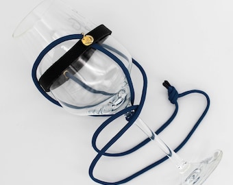 HängOver wine glass holder - Navy