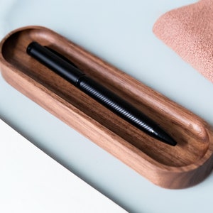 Hardwood Pen Holder | Tray | Desk Organization | Black Walnut Wood