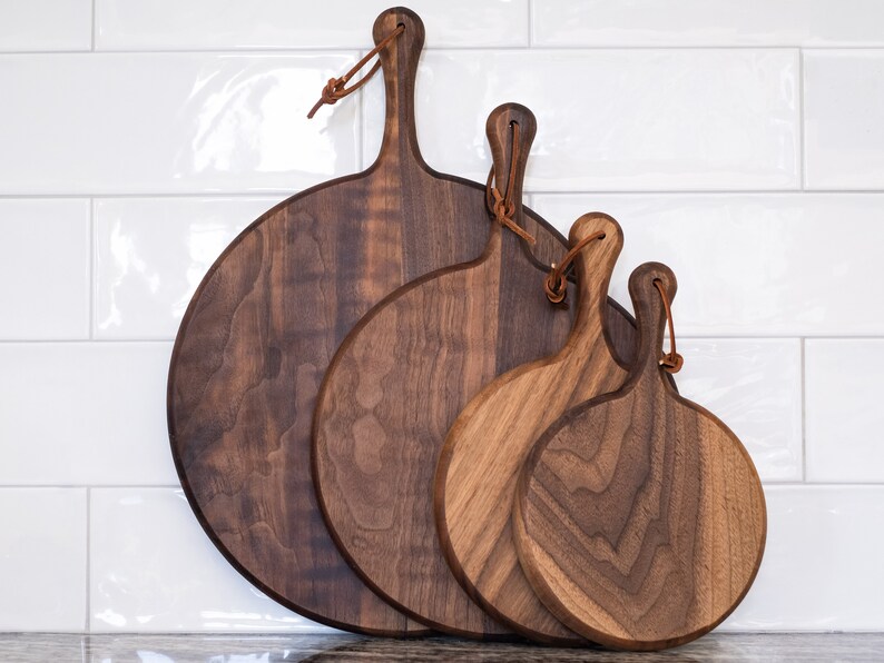 Round Charcuterie & Cheese Boards Circle Black Walnut image 3