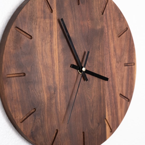 Modern Wood Clock Etsy