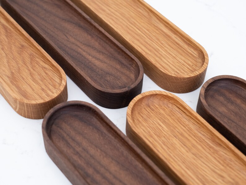 Hardwood Pen Holder Tray Desk Organization Black Walnut Etsy