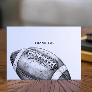 Cartões de agradecimento de futebol - 24 cartões com envelopes - Conjunto de papelaria - Presente de futebol