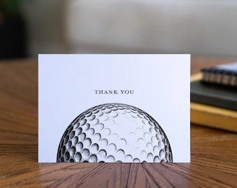 Golf Thank You Cards - Stationary Set - 24 Cards with Envelopes - Gifts for Golfers