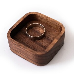 Wood Ring Tray Jewelry Box Dish Hardwood Holder image 1