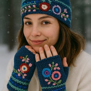 Gorro de regalo de Nepal, tejido a mano con lana sherpa, forrado con forro polar, diseño llamativo
