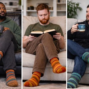 Calcetines de regalo, tejidos a mano con lana sherpa, extra cálidos con forro polar, diseño llamativo