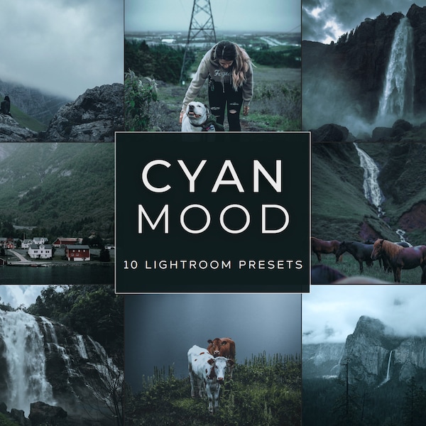 Cyan Mood Lightroom Presets Pack (Desktop + Mobile)