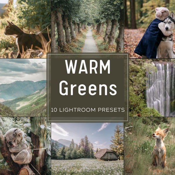 Warm Greens Lightroom Preset Pack (Desktop + Mobile)