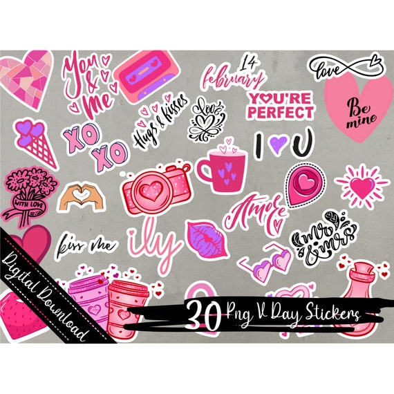 Stickers, Valentines, Valentines Stickers, Love Stickers, Printable  Stickers, Sticker Pack, Cute Sticker, Planner Stickers, Journal Stickers -   Sweden