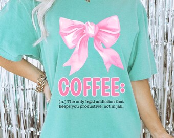 Coquette Bow Iced Coffee PNG, Sublimation Download, Tshirt Design, Retro png, Digital Design, Coffee png, Coffee Sublimation, Trendy png
