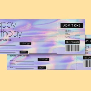 Alles Gute zum Geburtstag Konzertkarte, druckbare Konzertkarte, druckbare Tickets, ÜberraschungsKonzertkarte zum Geburtstag, hübsche druckbare Karte