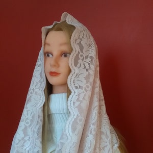Light Pink Infinity Veil, chapel veil