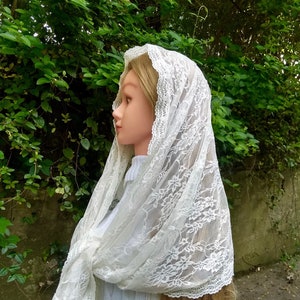 St. Francesca Veil, ivory wrap/rectangular veil