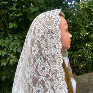 Assumpta Ivory Half-Circle Veil -- large size
