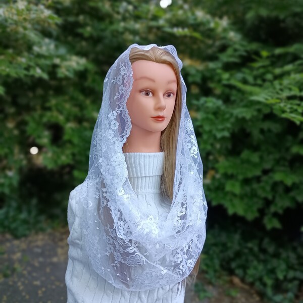 St. Elizabeth Veil, white infinity chapel veil