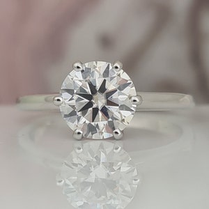 Luxurious 2 Ct Diamond Engagement Solitaire Ring Crown Style Setting ...