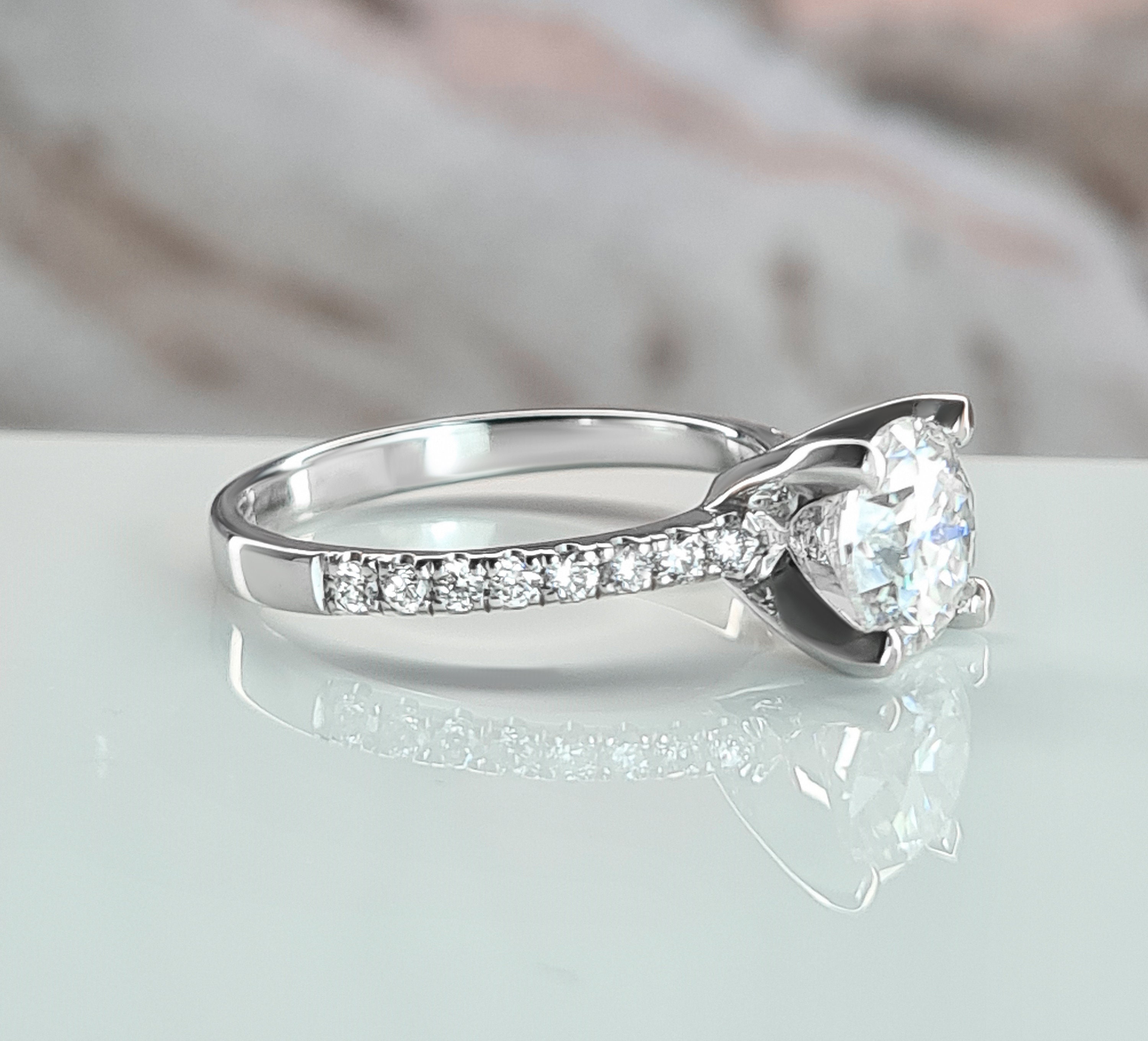 Diamond Designer Pave' Ribbon Ring 1 1/2 Ct Size 5 QUALITY and WHOLESALE -  Lovelady Diamond