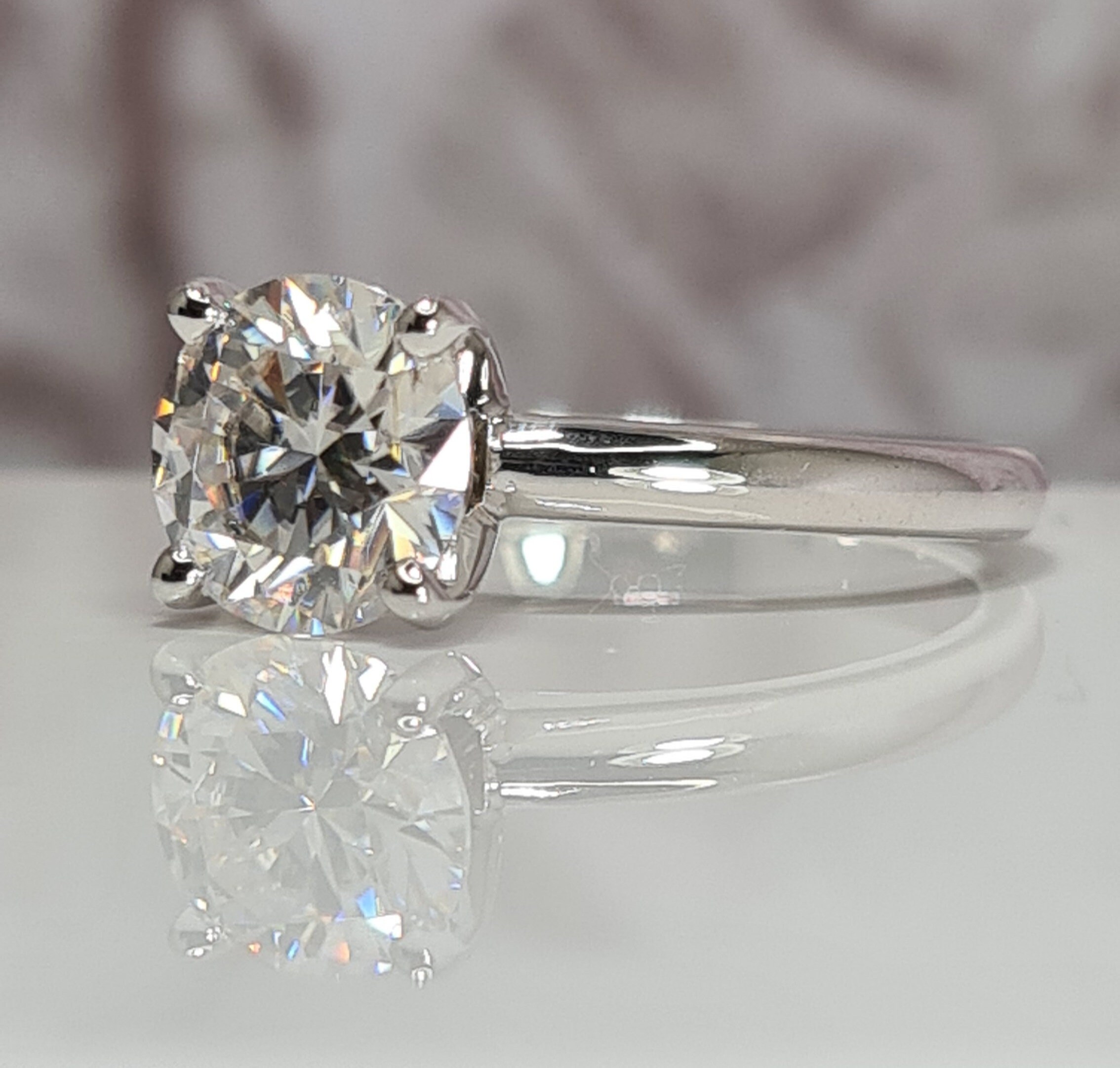 Bague Solitaire Diamant 1 Carat Or Blanc 9 Carats - Neuve Avec Certificat IGI