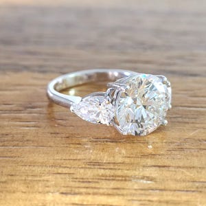 5 carat diamond ring, Big Diamond Engagement Ring, Lab Diamond Ring, Anniversary Ring, Lab Created Diamond Ring, 3 Diamond Ring.