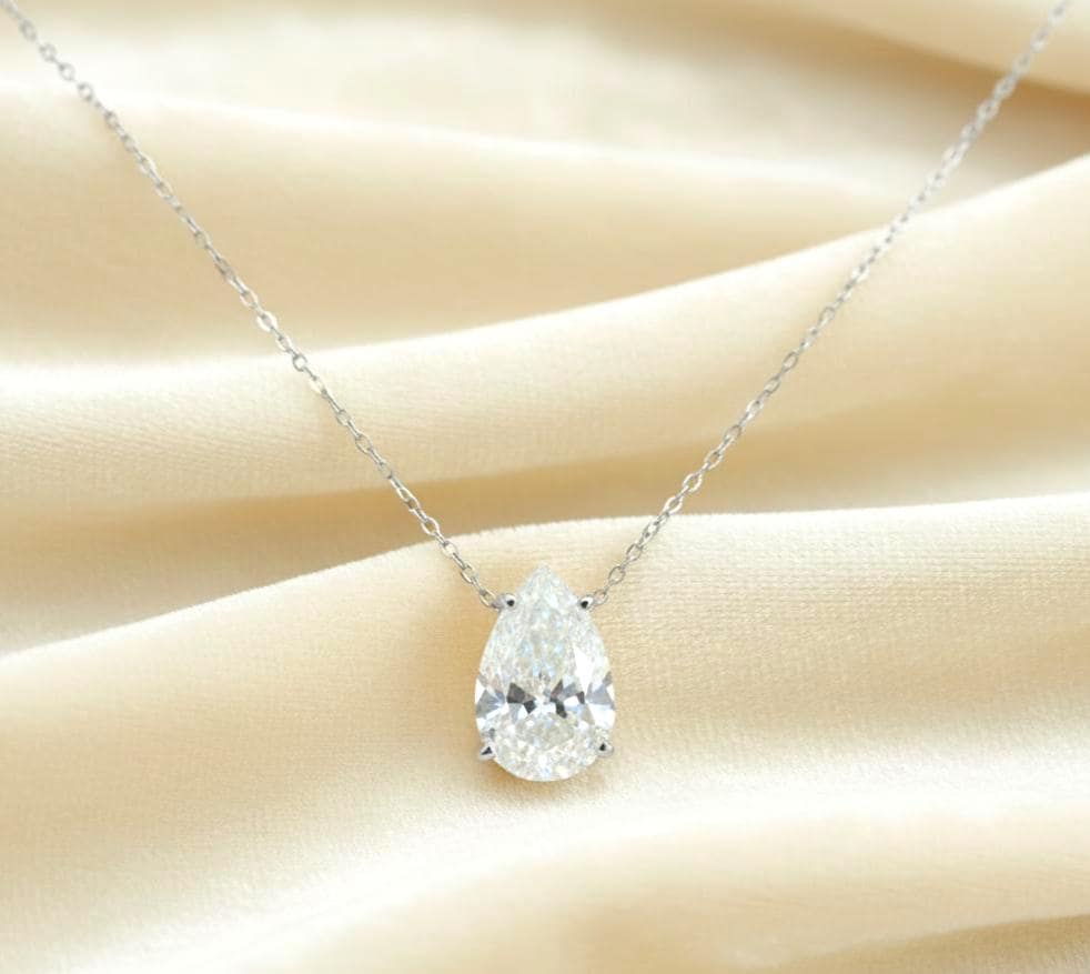 だいや　1カラットラボグロウンダイヤモンドネックレス/ペアシェイプ ペアシェイプダイヤモンドネックレス ペアシェイプカット ソリティア