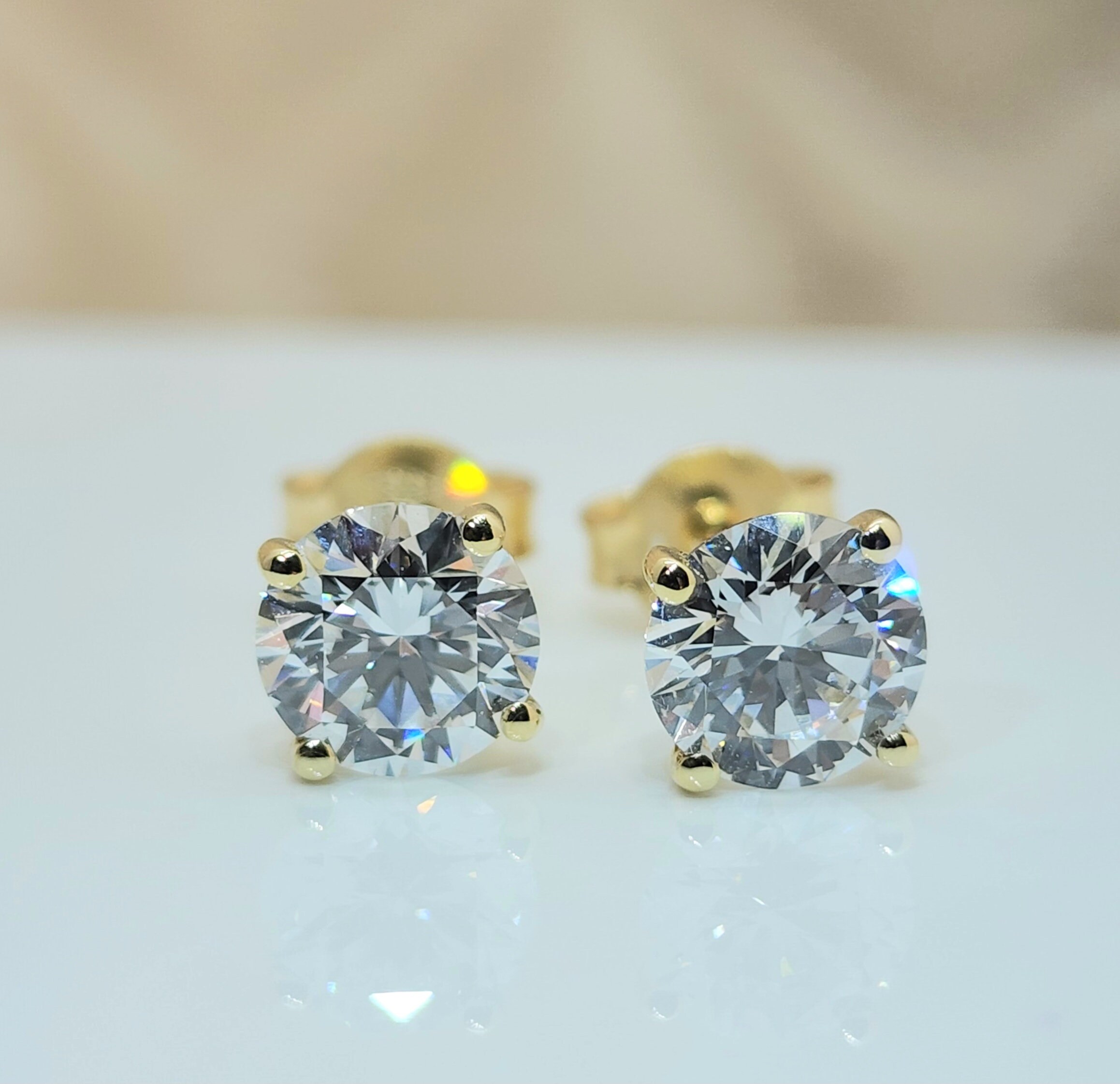 Boucles D'oreilles Clous En Diamants Naturels – 2.31 Carats, Neuf Sans Emballage, Pour Femme