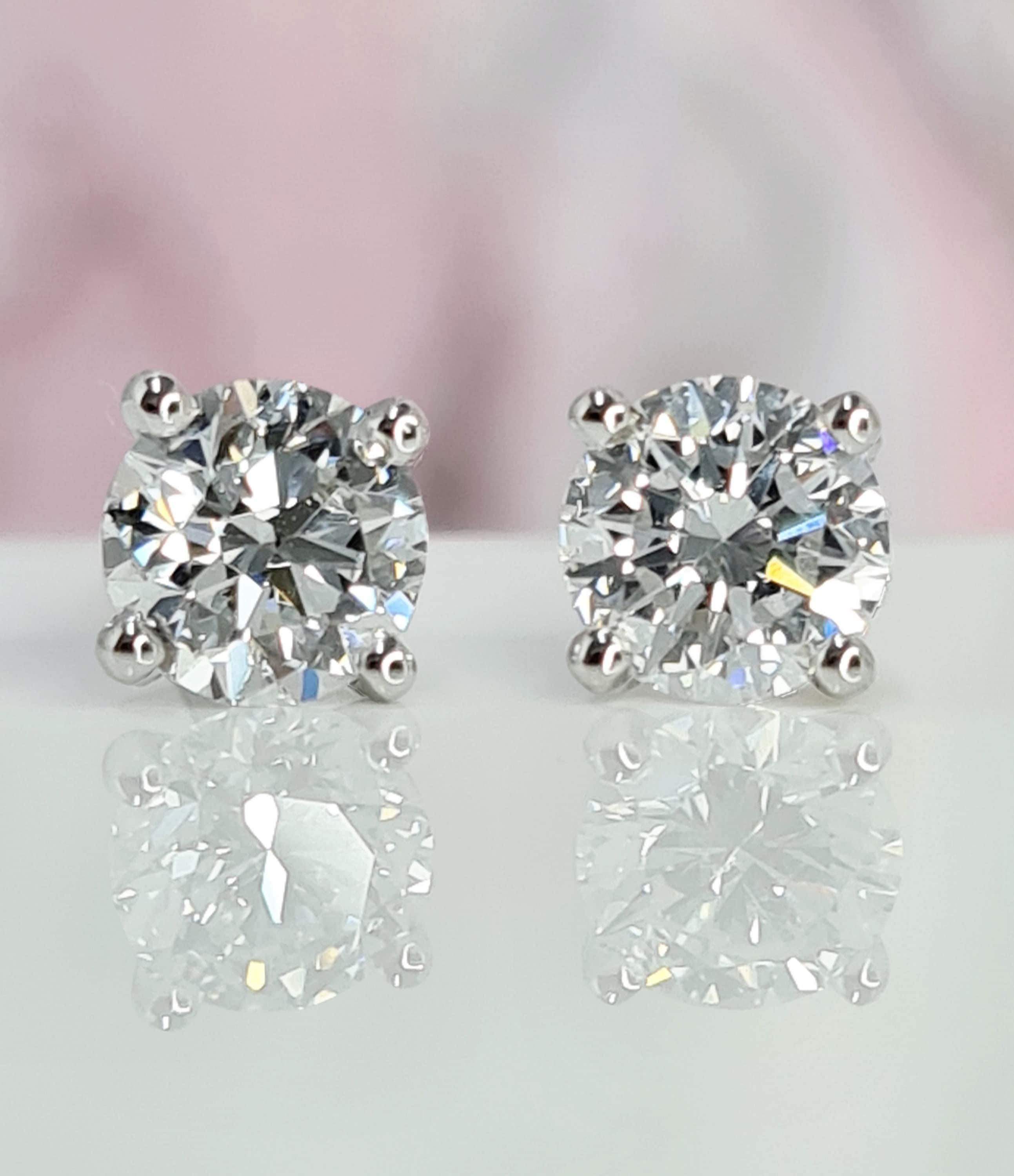 3.0 Carat CZ Clear Stud Earrings (#17046-001)