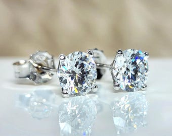 2,50 Carat Labor gewachsene Diamant Ohrstecker: 14k Gold
