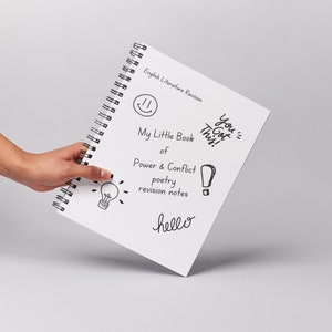 A4 Revision Notebook for Power & Conflict Poetry Student Planner 14-16 years