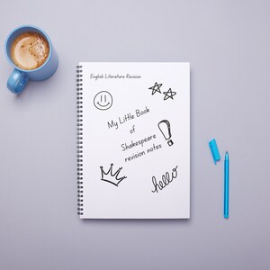 A4 Revision Notebook for Shakespeare Revision Notes Student Planner 14-16 years