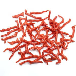 Italian Coral Smooth Plain Rough Stick , Natural Gemstones , Raw Coral Stick  Shape Loose Gemstone Stone Size 33X4MM To 61X4MM