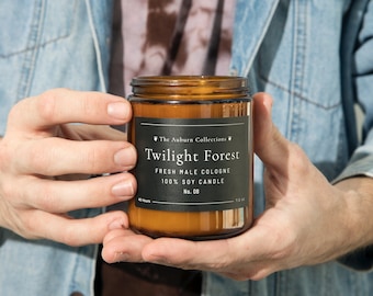 Twilight Forest Soy Candle, Male Cologne Candle, Masculine Candles, Candles For Men, Manly Candle, Gift for Him, Gift for Boyfriend