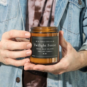 Twilight Forest Soy Candle, Male Cologne Candle, Masculine Candles, Candles For Men, Manly Candle, Gift for Him, Gift for Boyfriend