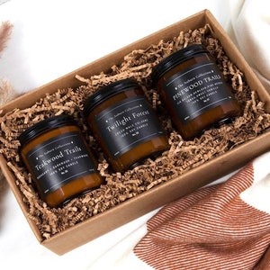 Build A Gift Box: 3 Pack Candle Set, Housewarming Gifts, Create Your Own Gift Box, Personalized Candle Gift Set, Make Your Own Gift