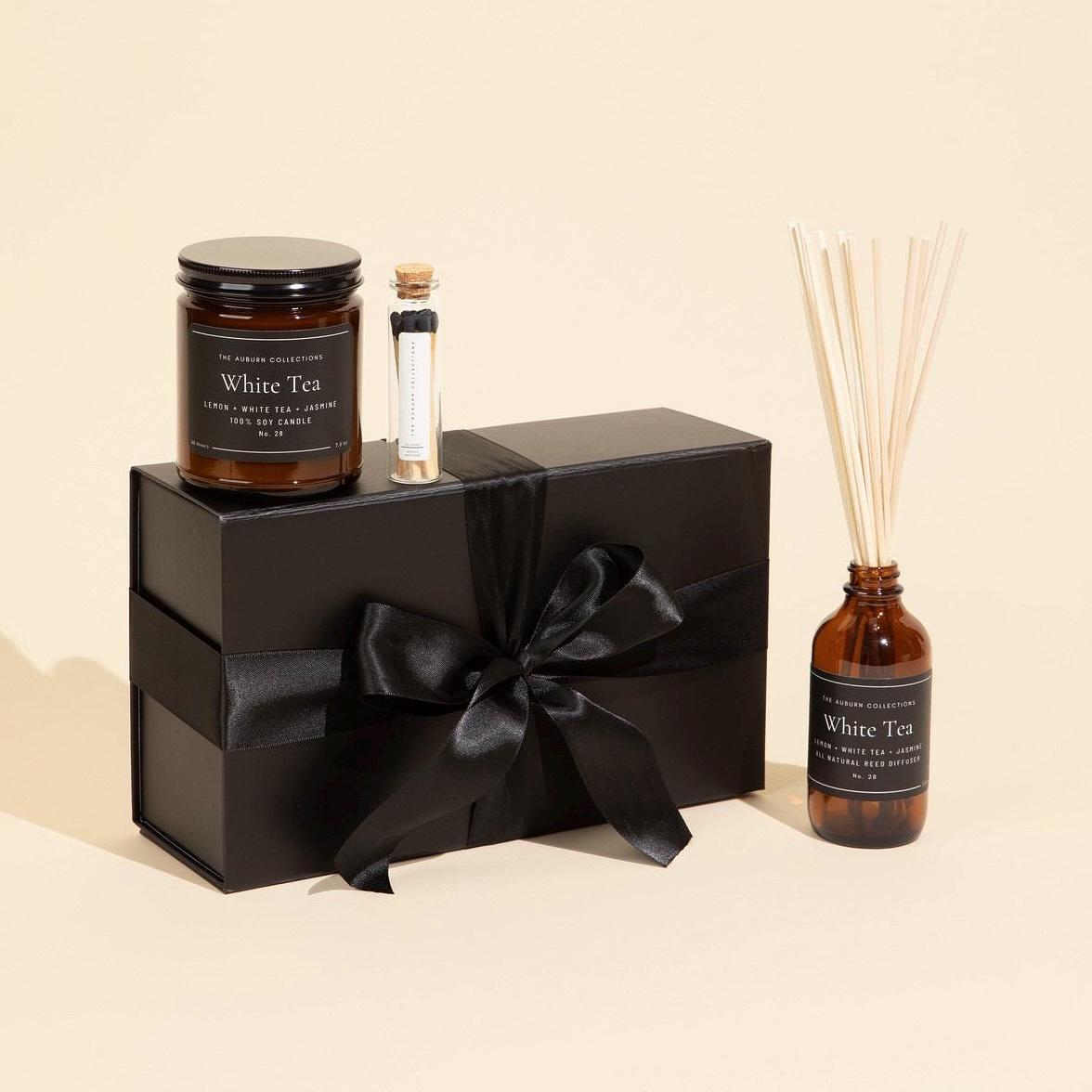 Candle & Reed Diffuser Gift Set, Housewarming Candle Gift, Natural ...