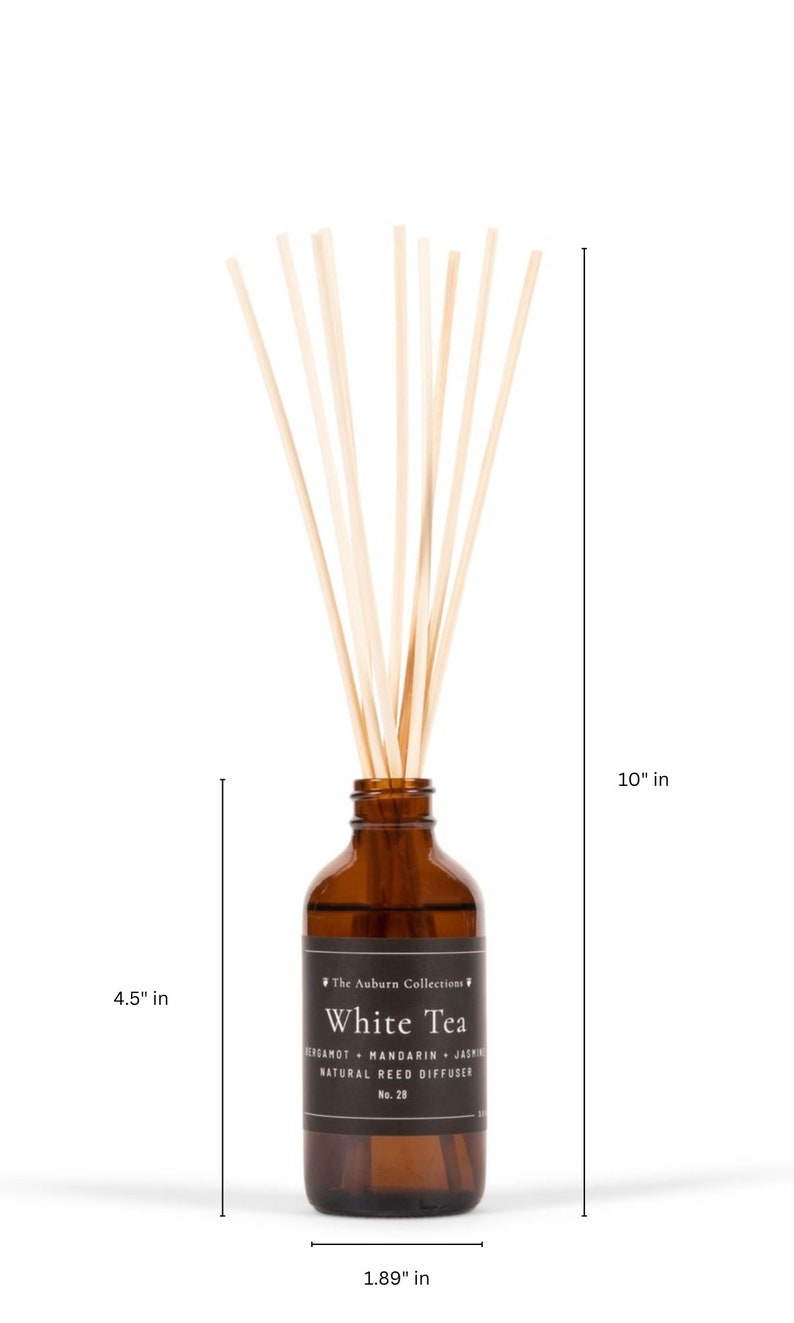 All Natural Reed Diffuser Reed Sticks, 4 oz Natural Reed diffuser, Flameless Room Fragrance Booster, Home Décor Diffuser, Oil Diffuser image 8